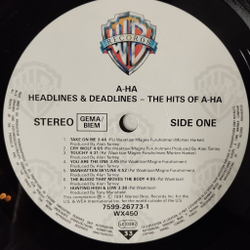 Винтажная виниловая пластинка LP Headlines And Deadlines The Hits Of A Ha (Germany 1991)