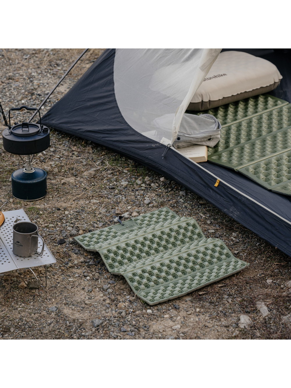 Коврик-сидушка туристический Naturehike 42х32х1,8 см. IXPE, зеленый