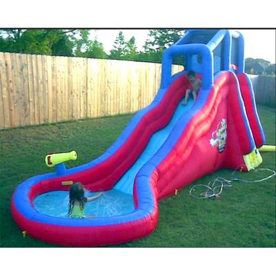 Коммерческий надувной водный батут с бассейном «Лазурная горка» 5*3*3 м