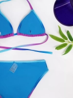 купальник раздельный 3 в 1 на завязках с туникой удлиненной