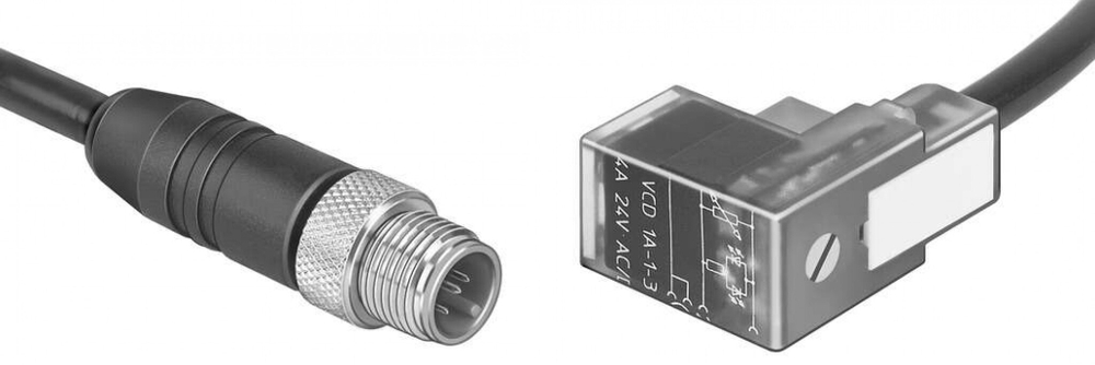 KMEB-2-24-M12-0,5-LED Штекерная розетка с кабелем