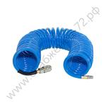 FUBAG Шланг спиральный с фитингами рапид, полиуретан, 15бар, 6x10мм, 10м