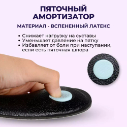 Каркасные ортопедические стельки кожаные при плоскостопии и пяточной шпоре