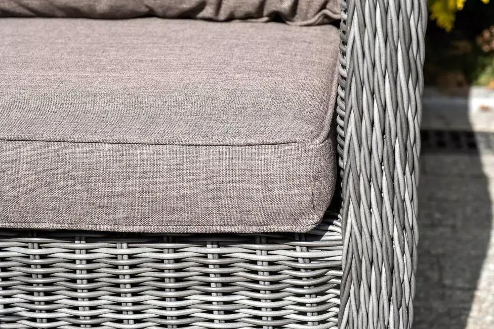 "Гляссе" диван трехместный из искусственного ротанга, цвет графит