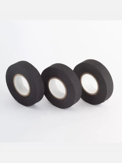 Изолента автомобильная тканевая ХБ для проводов черная, 19мм х 25м, набор 3 шт