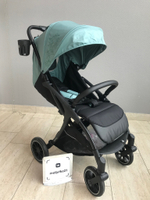 Коляска прогулочная Peppy Latina ART (mint fresh) мятная, вышивка