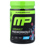 MusclePharm, Assault®, предтренировочный комплекс, голубая малина, 344 г (12,1 унции)