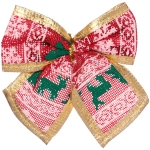 Бант на ёлку «Зимние узоры» 11*11 см (набор 3 шт)