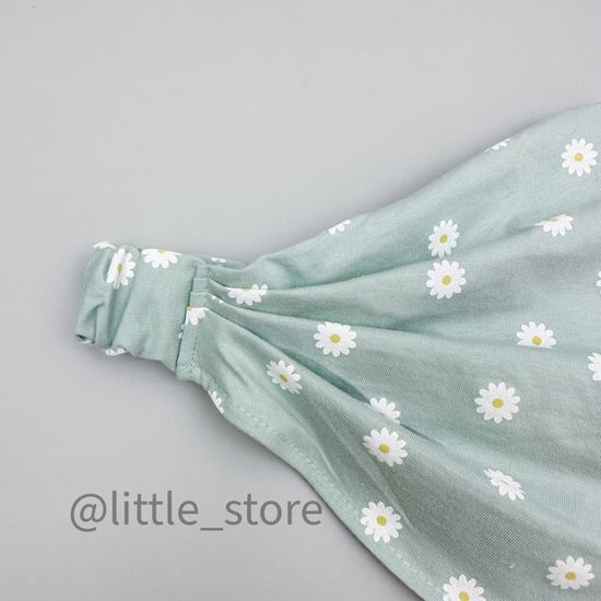 Косынка хлопковая, Ромашки на голубой дымке