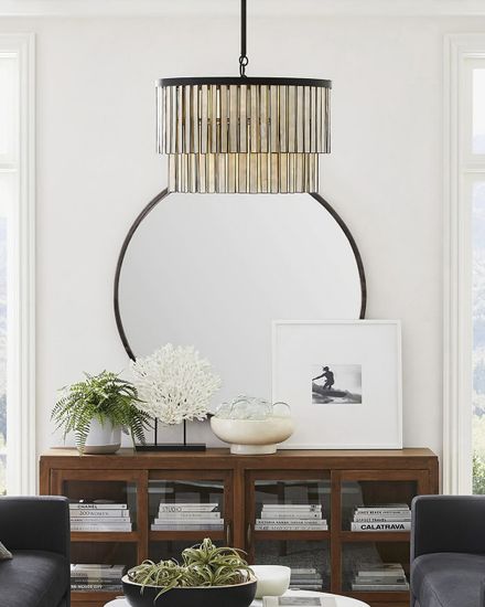 Чёрная круглая люстра “Авиано”