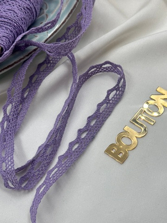 Кружево плетеное светло-фиолетовое ( лавандовое )