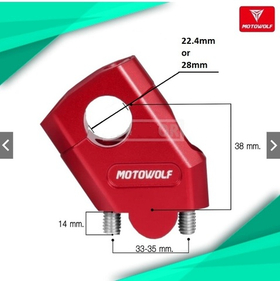 Handlebar Heightening. 38mm rise, 45 degree angle. for 22mm and 28mm handlebars