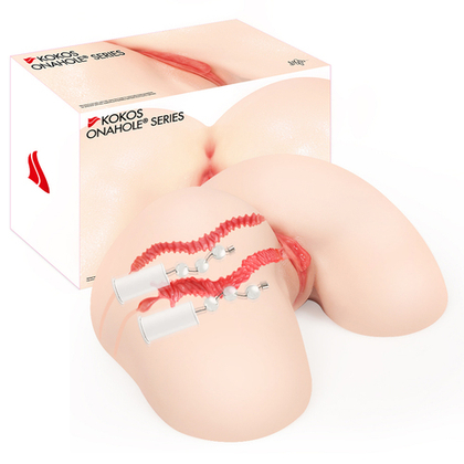 Kokos Vanilla Onahole Real Vagina - Мастурбатор полуторс с двойным слоем материала с вибрацией