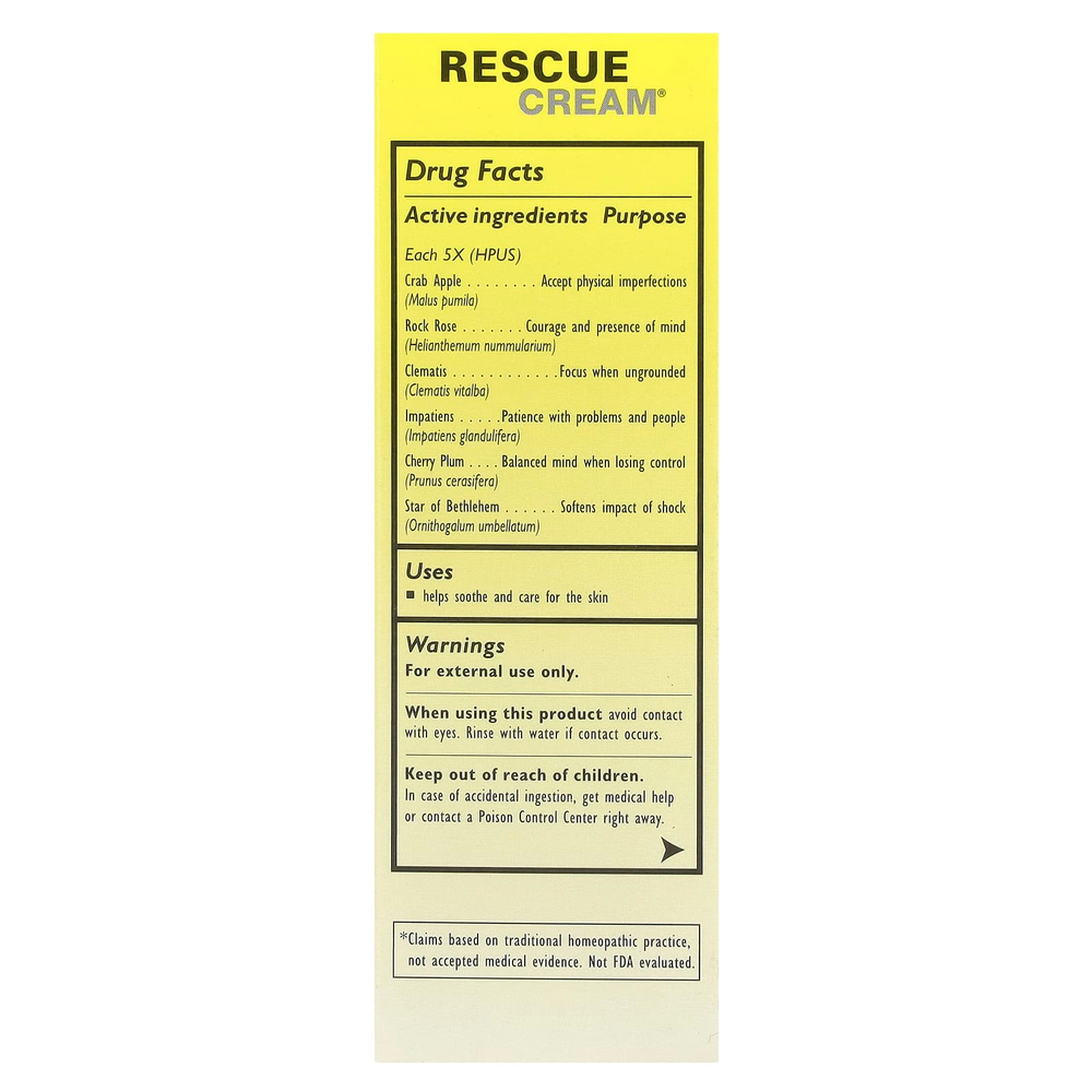 Bach, Оригинальные цветочные средства, Rescue Cream, 30 г (1 унции)