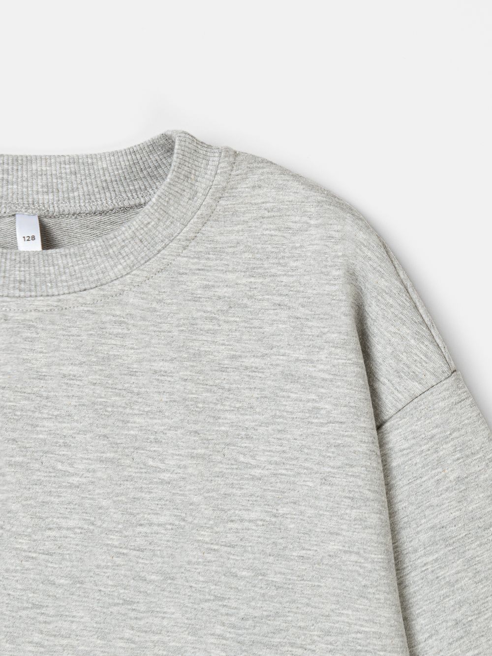 Свитшот укороченный облегченный "Серый меланж" 7+