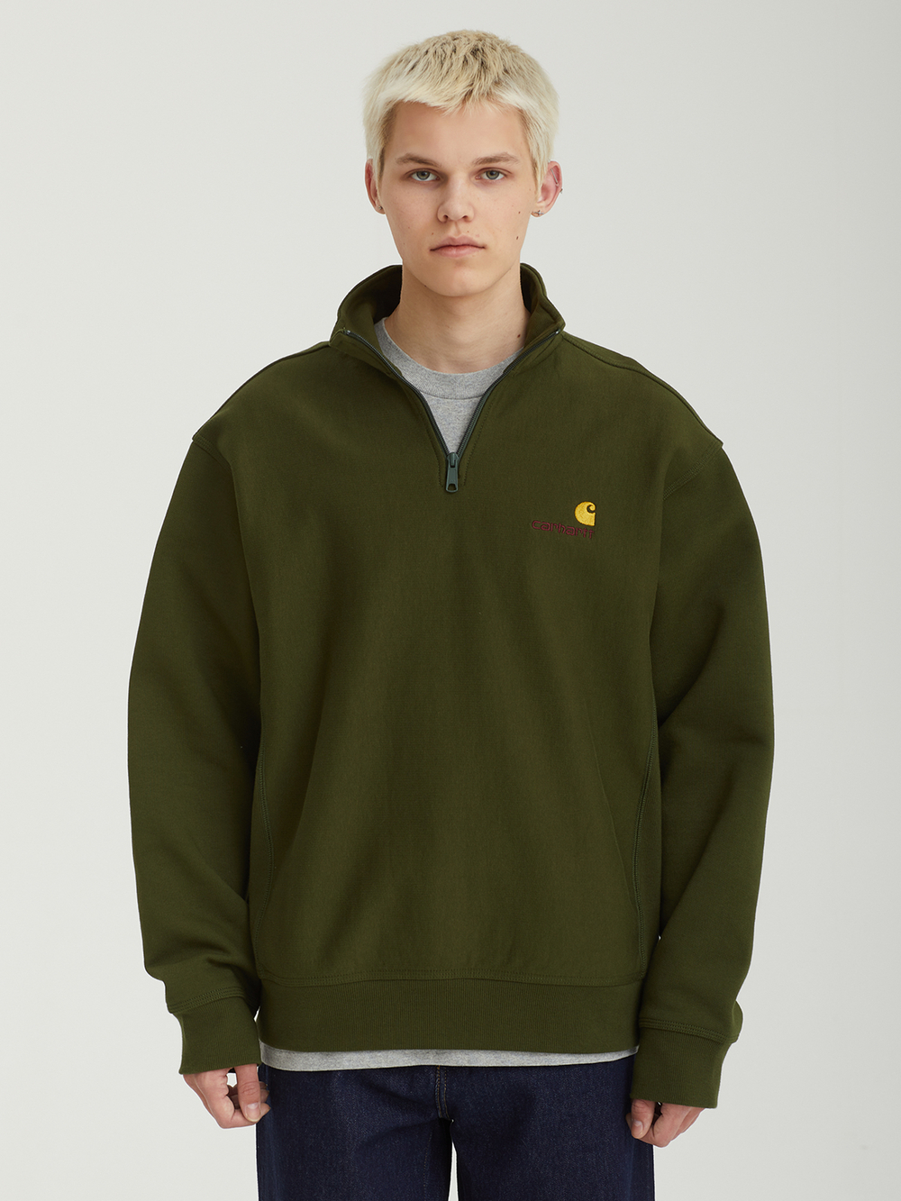 Мужская Толстовка Half Zip American Script