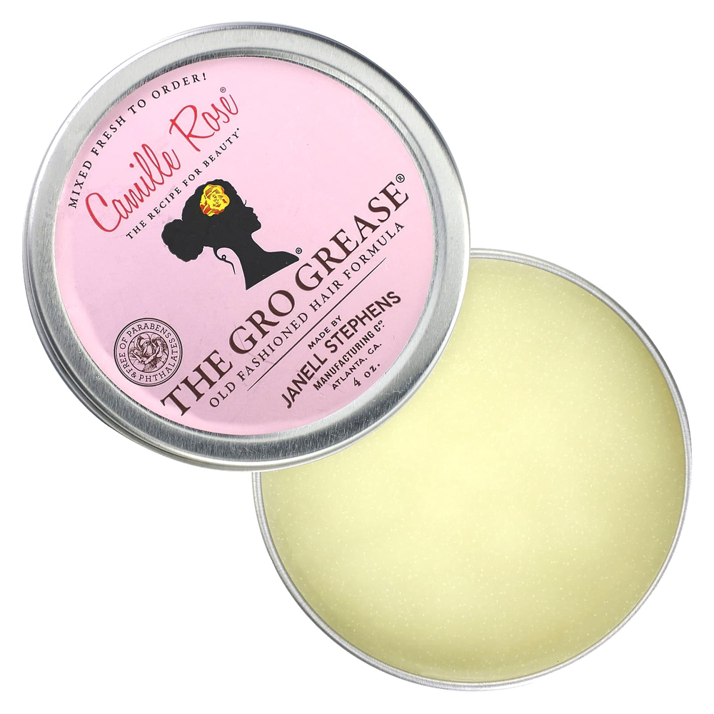 Camille Rose, The Gro Grease, старинная формула для волос, 118 мл (4 унции)