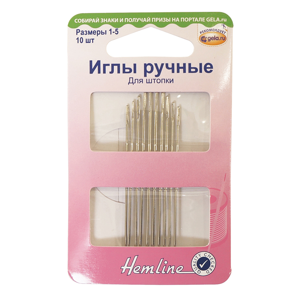 Иглы ручные для штопки,1-5,метал.10шт.156 765