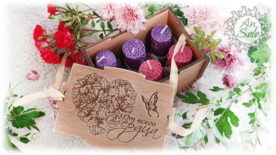 Подарочный набор свечей ароматический "От всего сердца"