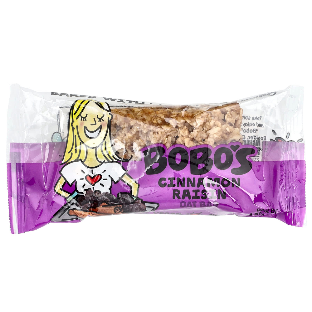 Bobo's Oat Bars, Овсяный батончик, корица и изюм, 12 батончиков по 85 г (3 унции)