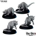 Крыса монстр Набор миниатюра для dnd, днд, pathfinder, фентези, Настольная игра, НРИ, Варгейм, РПГ