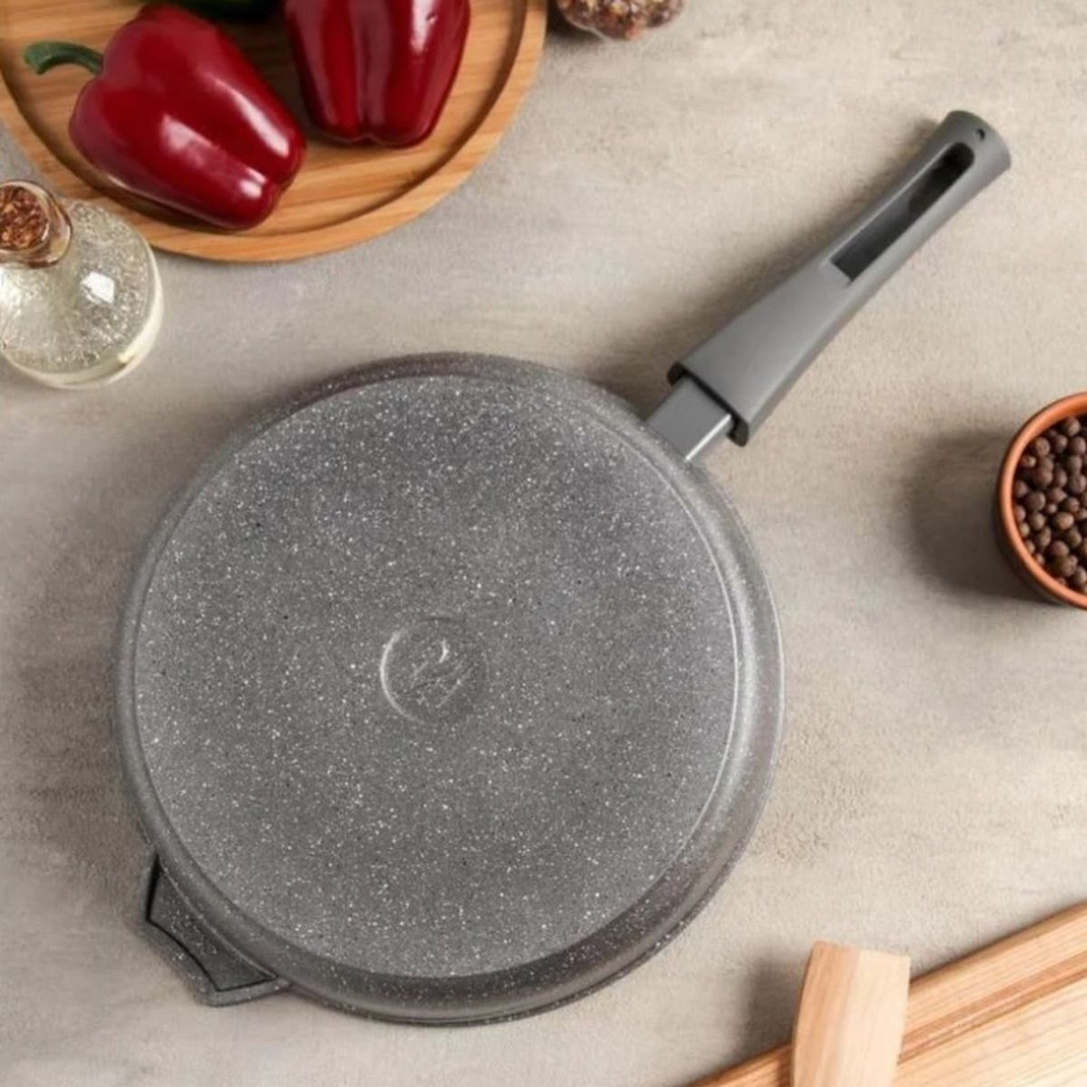 Сковорода алюминий, 26 см, антиприг, Мечта, Гранит black, с026802, с крыш, съем руч