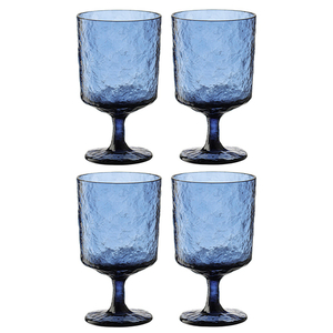 Набор бокалов из акрила arctic для вина, 280 мл, синий, 4 шт.