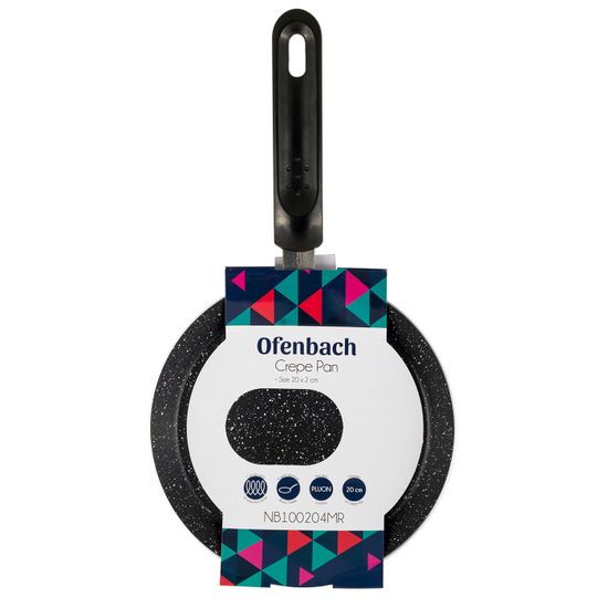 Сковорода блинная 20 см. Ofenbach NB 101204MR (индукция) из алюминия с мраморным покрытием