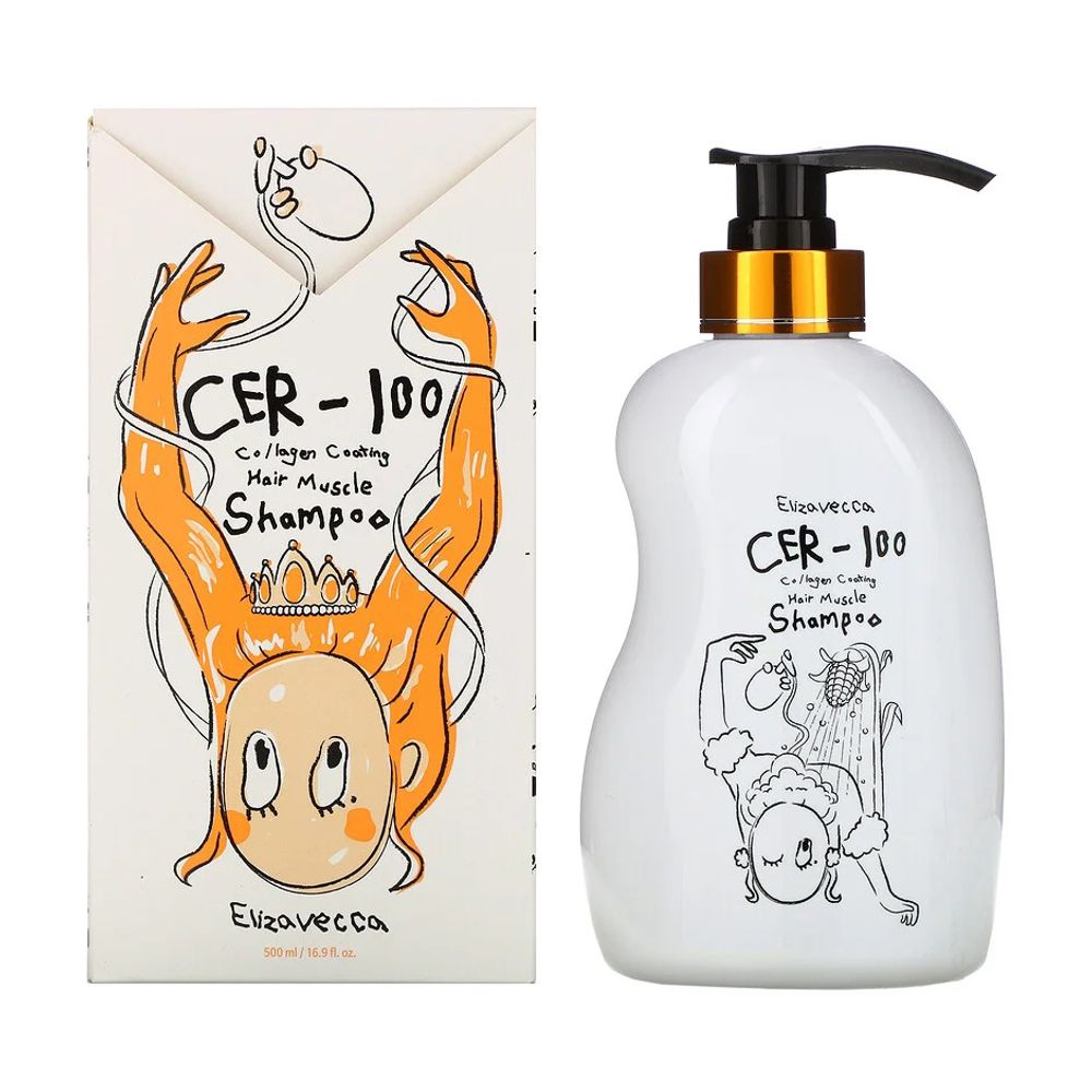 Elizavecca Cer-100 Collagen Coating Hair Muscle Shampoo шампунь для волос с коллагеном