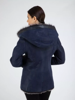 Дубленка натуральная зимняя с капюшоном Турция