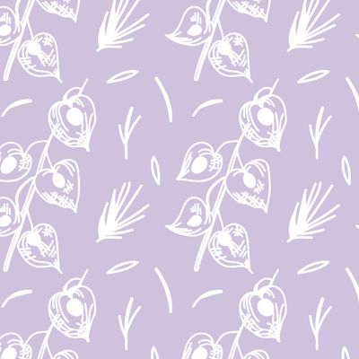 Бесшовный принт c зимней ботаникой