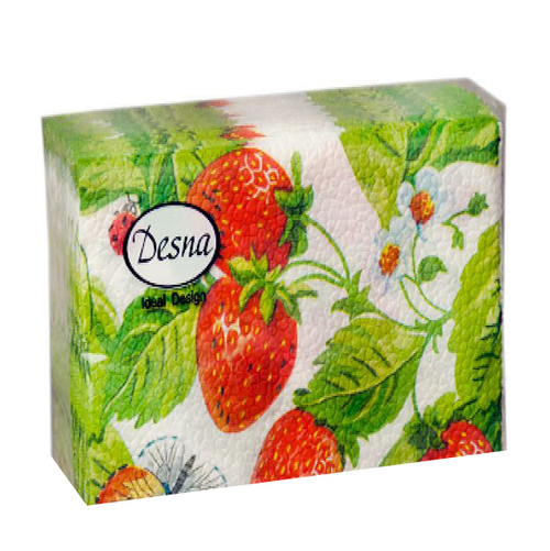 Салфетки бум DESNA DESIGN 24*24 1сл Земляника (40л)