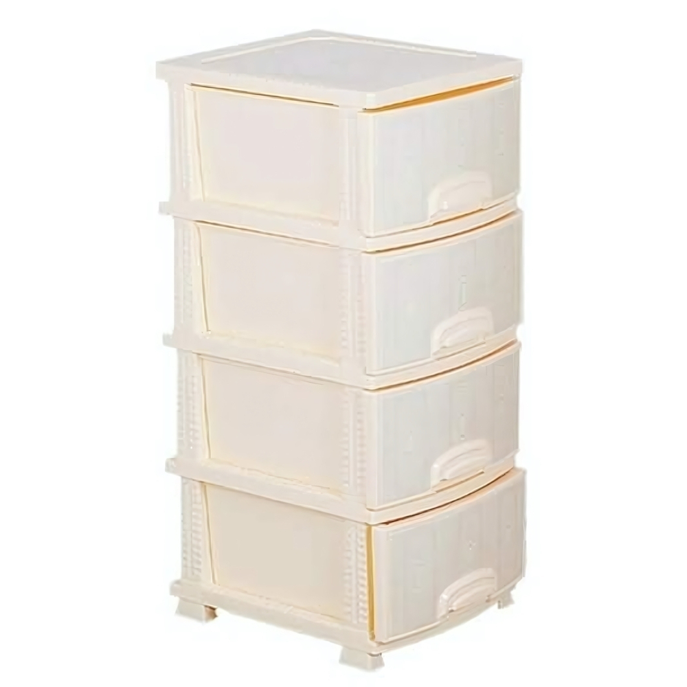 Комод "ДЕКОР"4-х "Белое дерево" слоновая кость РП-421