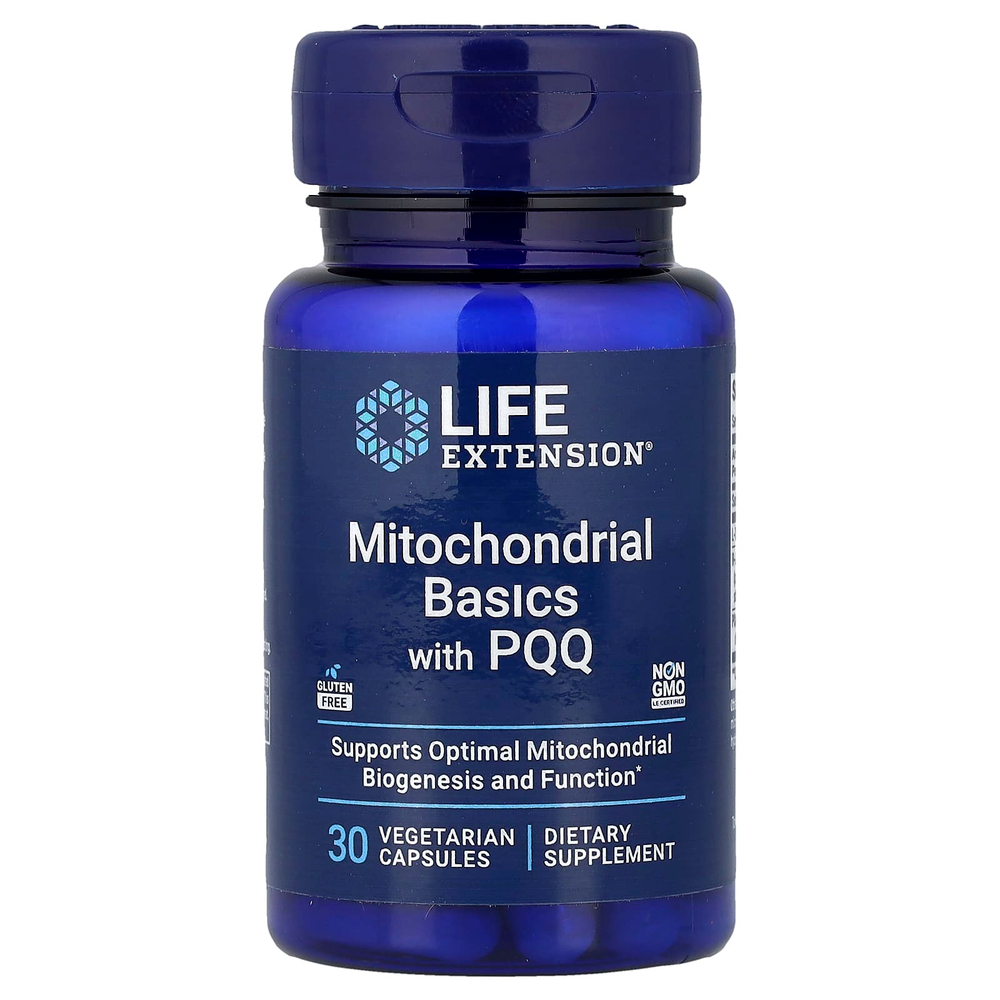 Life Extension, Mitochondrial Basics с PQQ, 30 вегетарианских капсул