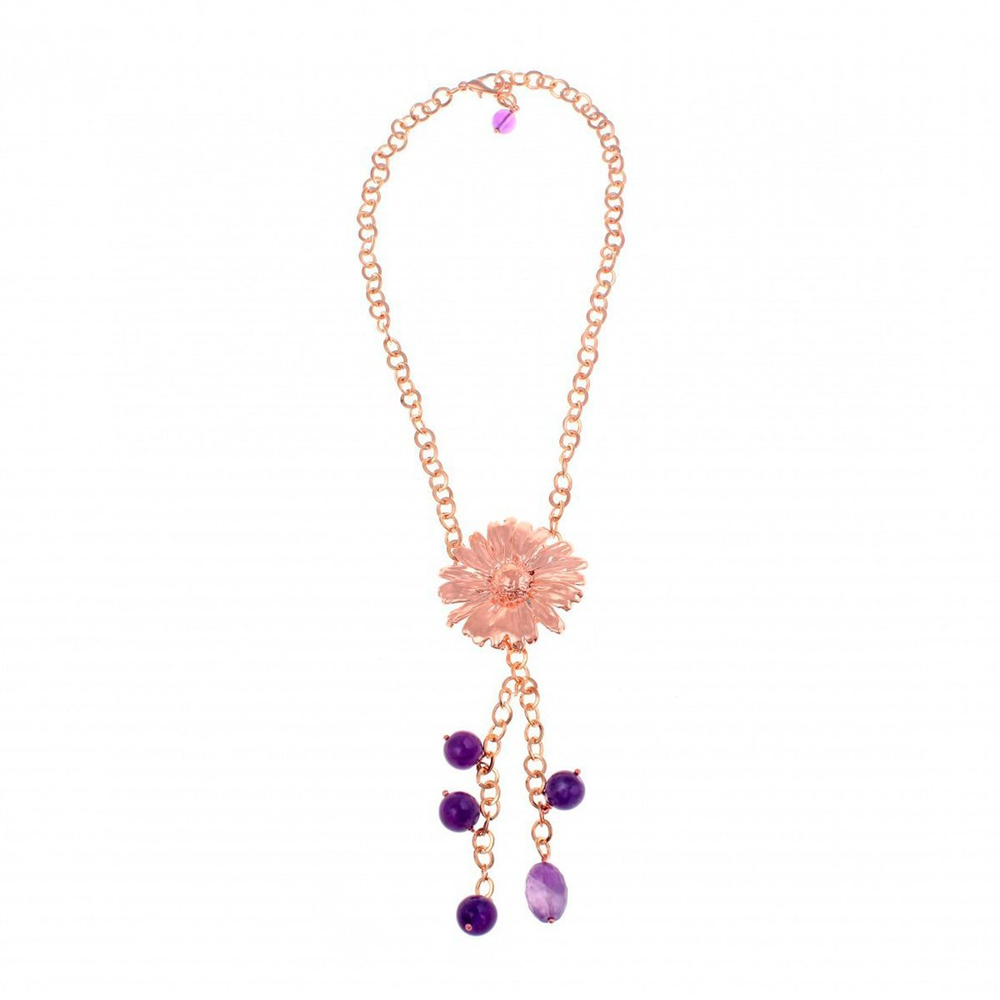 Колье в виде цветка Ester Bijoux Маргаритки CL1024-RG/V BR