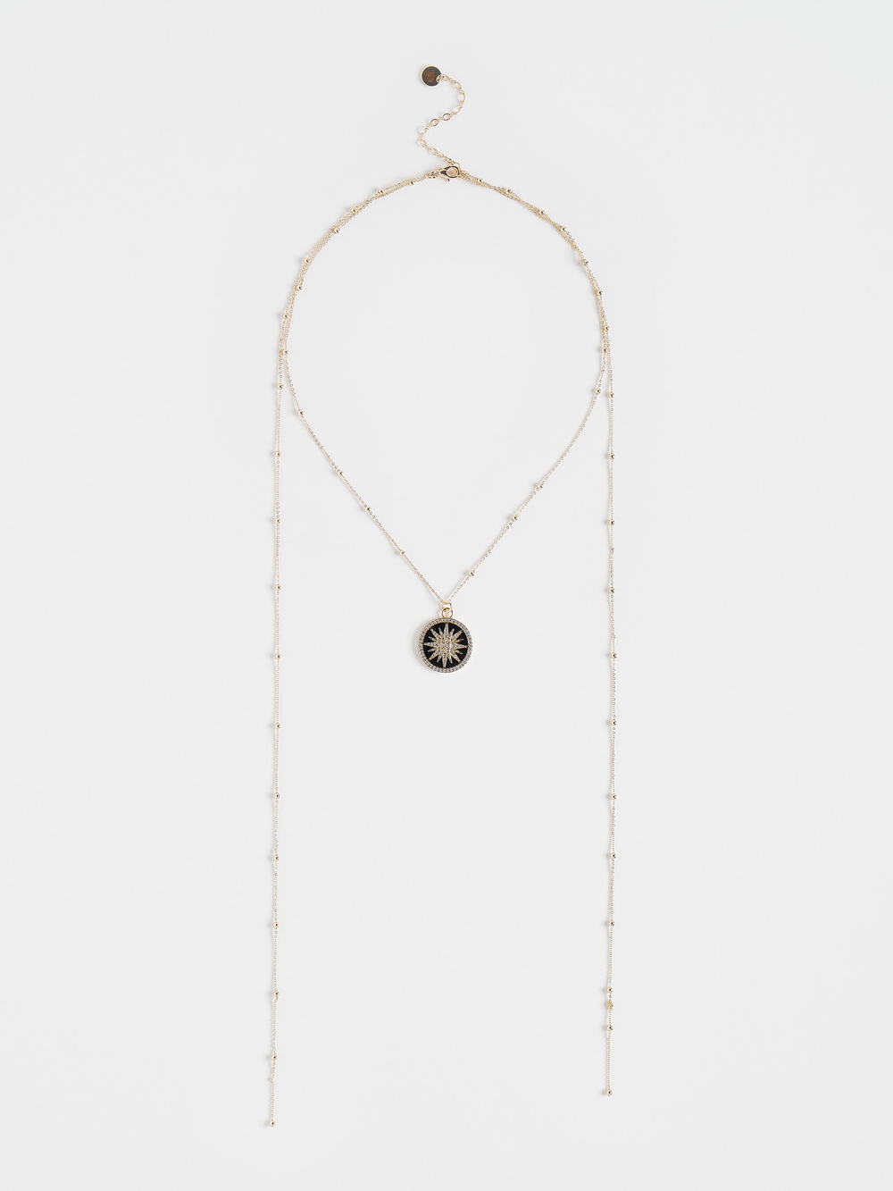 Колье "Sun black pearl" Gold