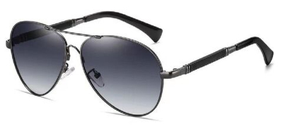 Очки солнцезащитные "12 черный, черно-серые стекла"