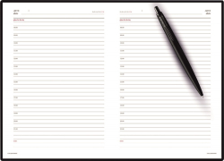 Подарочный набор: Шариковая ручка Parker  Jotter XL SE20 Monochrome в подарочной упаковке, цвет: Black, стержень: Mblue и Ежедневник зеленый недатиров