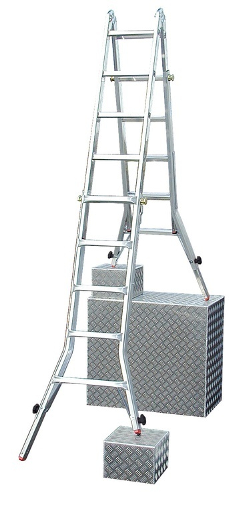 TELEVARIO Шарнирная телескопическая стремянка, 4х4 перекладины (122162)