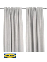 ИНГИМУНДА гардины затемняющие, 2шт, серый