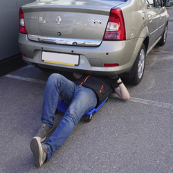 OPT-40130B Лежак ремонтный, подкатной, пластиковый, синий