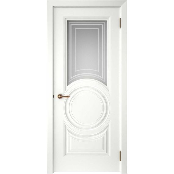 Фото межкомнатной двери эмаль Текона Смальта 45 белая остеклённая