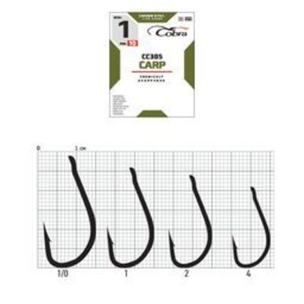 Крючки Cobra CARP KAYO HEAVY сер. CC305 разм. 001 10шт.