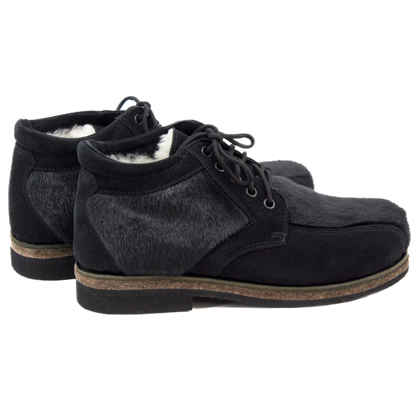 Унты-ботинки мужские из нубука и меха нерпы