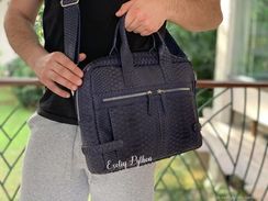 Мужская сумка из кожи питона BG-415