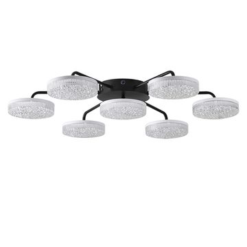 Потолочная светодиодная люстра с пультом ДУ 90W 3000-6000K 8236/7CL черный Didana Lumion