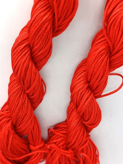 Шнур плетеный нейлон, d 1,2 мм, 10х20 м, красный