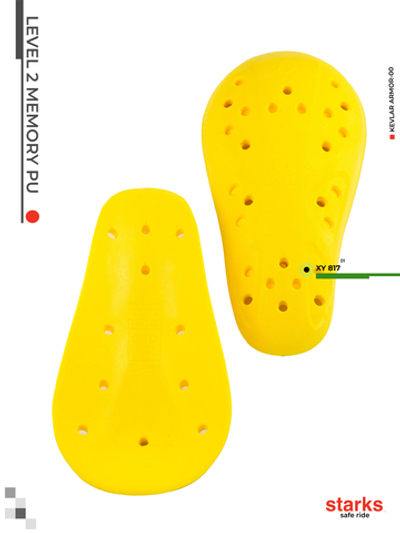 Защитная вставка колени/локти LEVEL 2 MEMORY PU (Желтый)