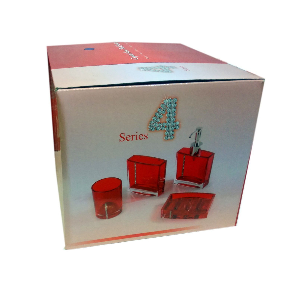 Комплект набор для ванной комнаты, аксессуары,4 предмета