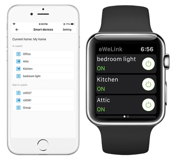 Управление устройствами Sonoff с помощью Apple Watch и Siri